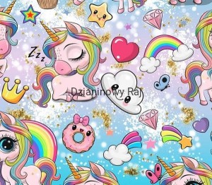 Dres pętelka Tęczowe unikorny